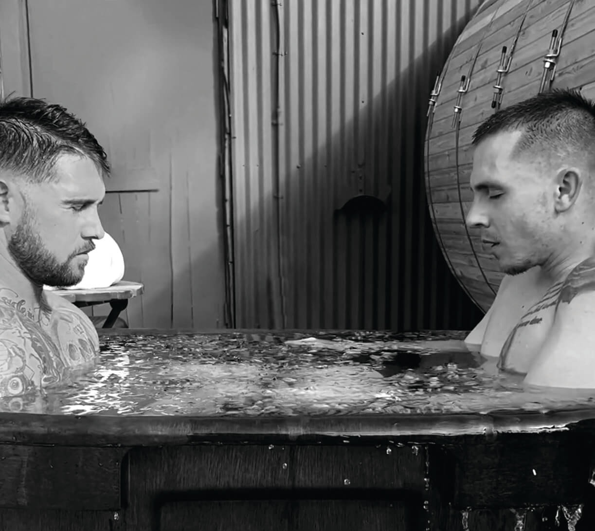 Ice bath and barrel sauna recovery work
